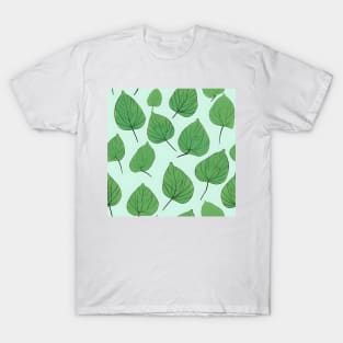 Green Leaves Pattern 1 T-Shirt